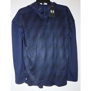 Under Armour 1351230 411 Womens Sz S Academy Blue Locker Emboss 1/4 Zip Pullover